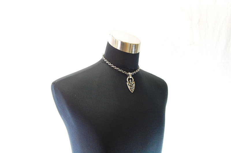Large Snake Belt Tip With H.W.O Pendant[P-131] / Half Chain Necklace[N-65] (43cm)