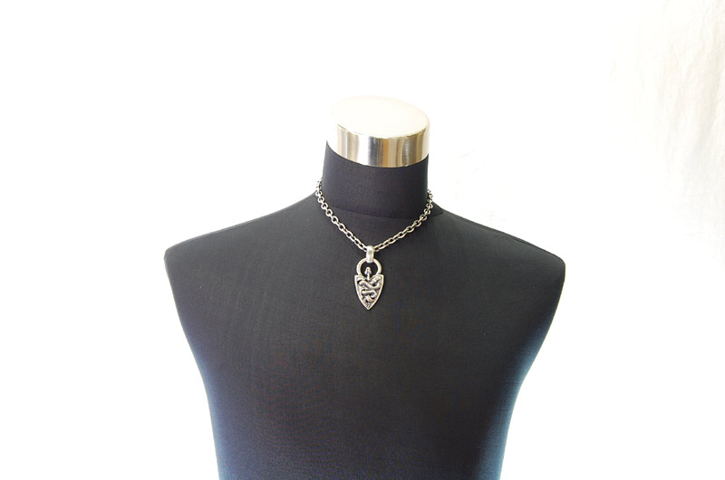 Large Snake Belt Tip With H.W.O Pendant[P-131] / Half Chain Necklace[N-65] (45cm)