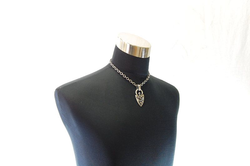 Large Snake Belt Tip With H.W.O Pendant[P-131] / Half Chain Necklace[N-65] (45cm)
