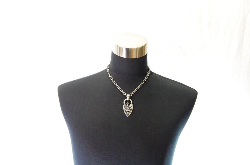 Large Snake Belt Tip With H.W.O Pendant[P-131] / Half Chain Necklace[N-65] (50cm)