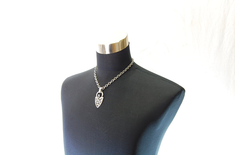 Large Snake Belt Tip With H.W.O Pendant[P-131] / Half Chain Necklace[N-65] (50cm)