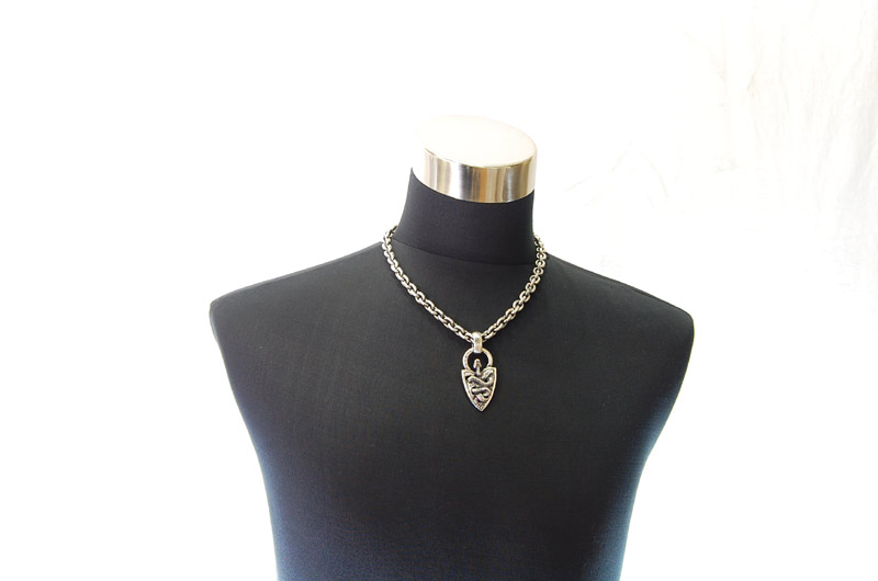 Large Snake Belt Tip With H.W.O Pendant[P-131] / Hand Craft Chain Necklace[N-98] (50cm)