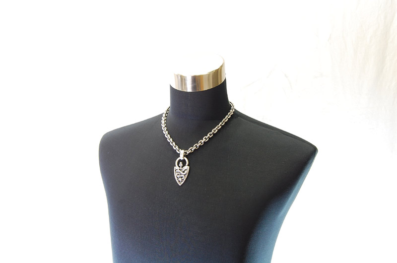 Large Snake Belt Tip With H.W.O Pendant[P-131] / Hand Craft Chain Necklace[N-98] (50cm)