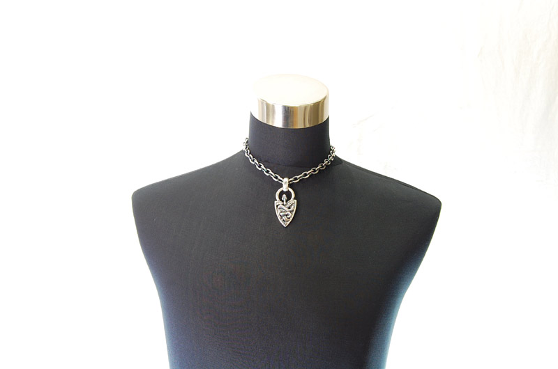 Large Snake Belt Tip With H.W.O Pendant[P-131] / Three-fifth Chain Necklace[N-72] (43cm)