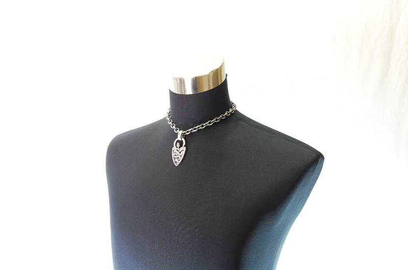Large Snake Belt Tip With H.W.O Pendant[P-131] / Three-fifth Chain Necklace[N-72] (43cm)