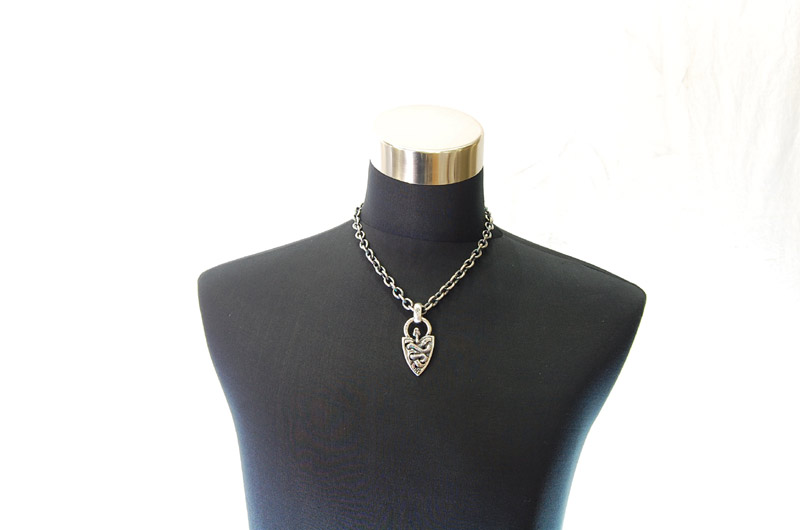 Large Snake Belt Tip With H.W.O Pendant[P-131] / Three-fifth Chain Necklace[N-72] (50cm)
