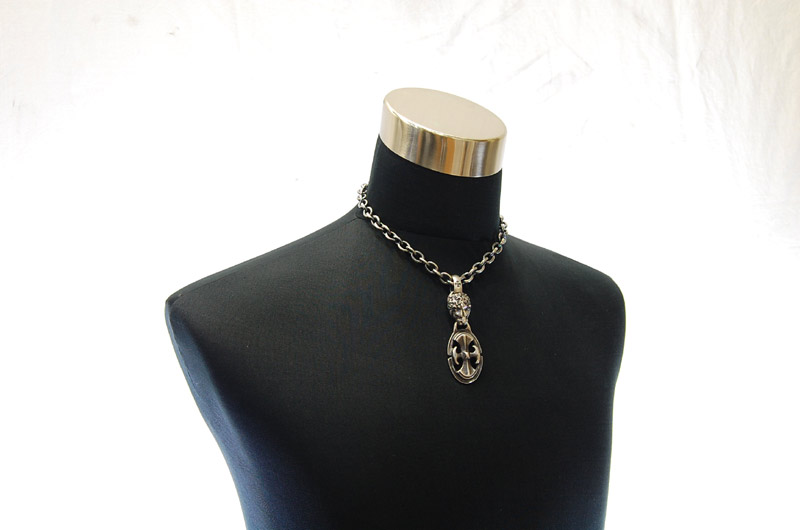 Lion & Battle Axl Pendant[P-151] / Three-fifth Chain Necklace[N-72] (45cm)