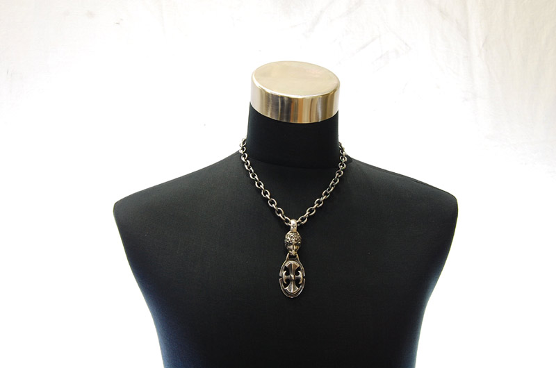 Lion & Battle Axl Pendant[P-151] / Three-fifth Chain Necklace[N-72] (50cm)