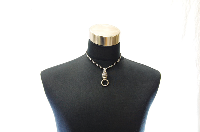 Lion Pendant[P-01] / Quarter Chain Necklace[N-66] (43cm)