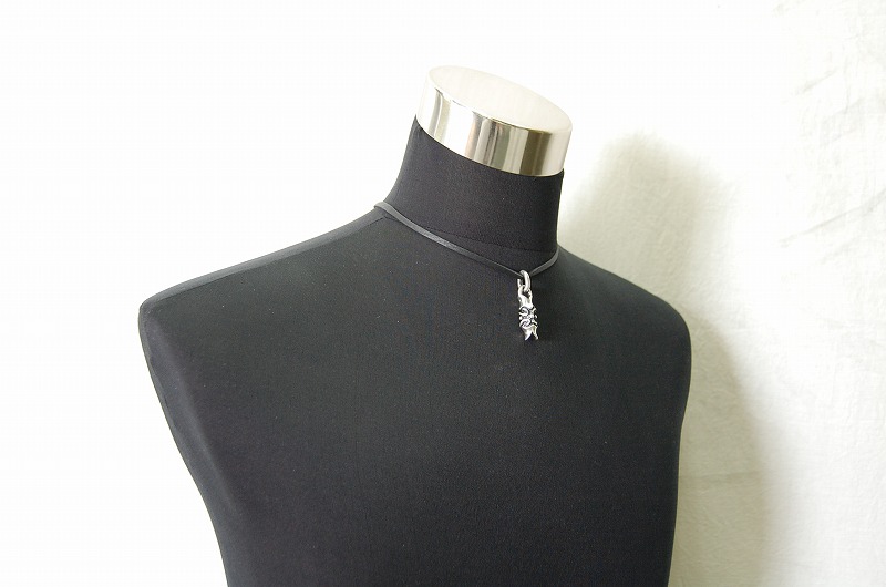  Macarroni Pendant[P-157] / Leather Necklace (43cm)