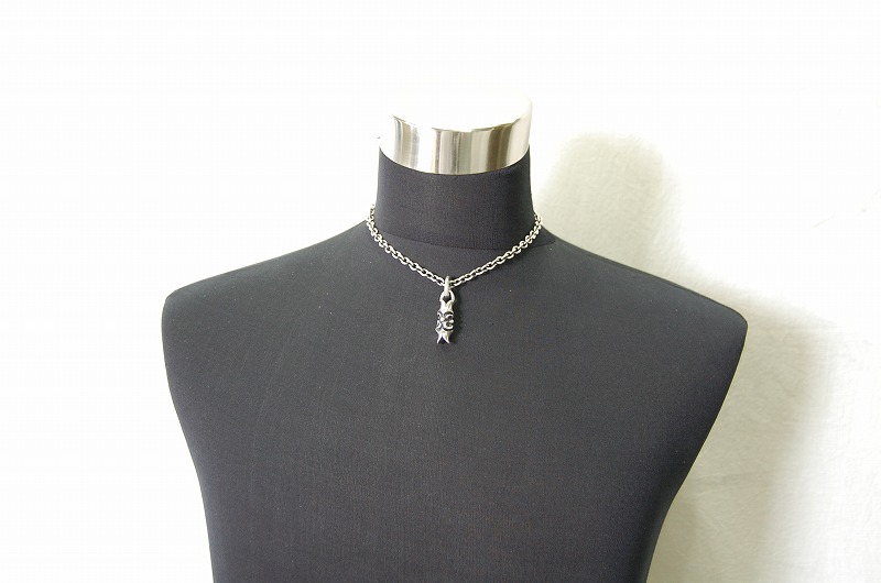 Macarroni Pendant[P-157]   / Quater Chain & Classic T-bar Necklace[P-99] (43cm)