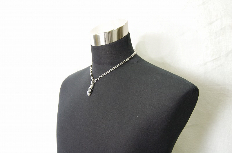 Macarroni Pendant[P-157]   / Quater Chain & Classic T-bar Necklace[P-99] (45cm)