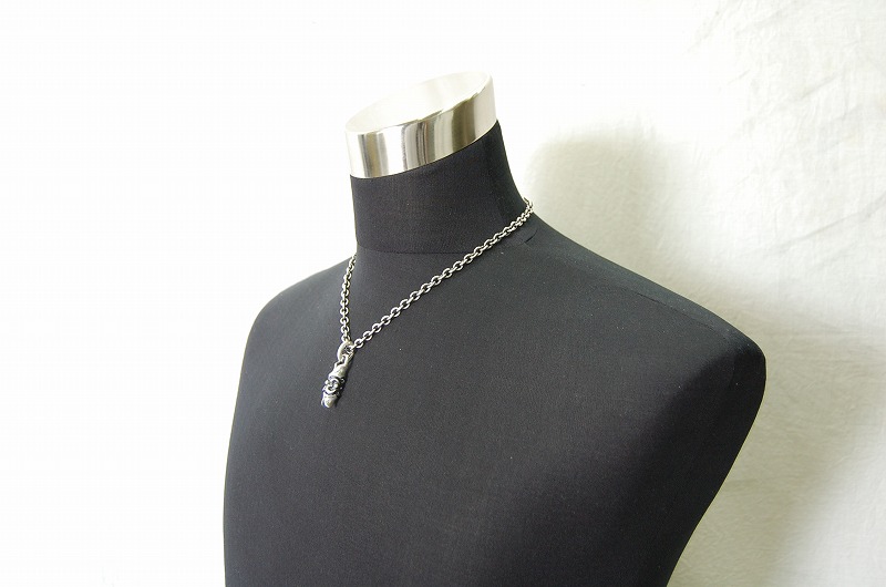 Macarroni Pendant[P-157]   / Quater Chain & Classic T-bar Necklace[P-99] (50cm)