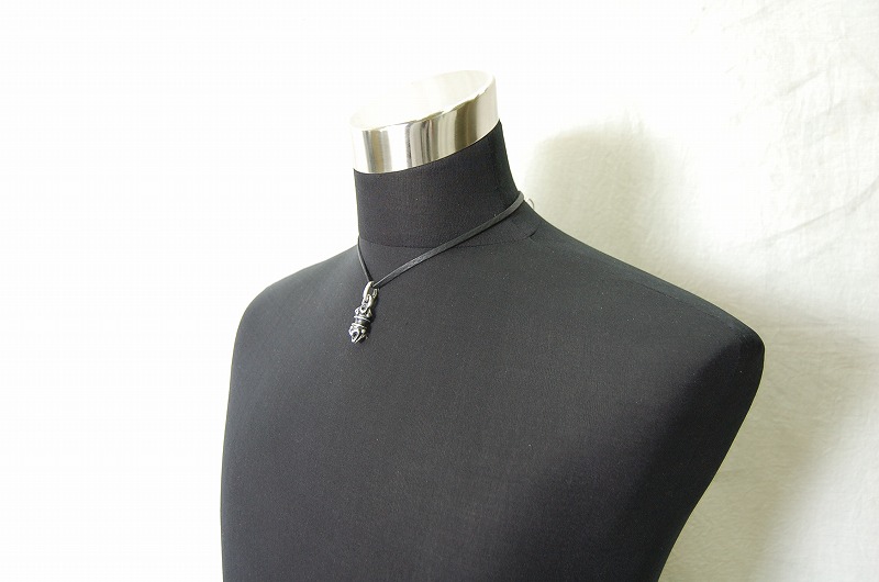  Double Roller Pendant[P-185] / Leather Necklace (43cm)