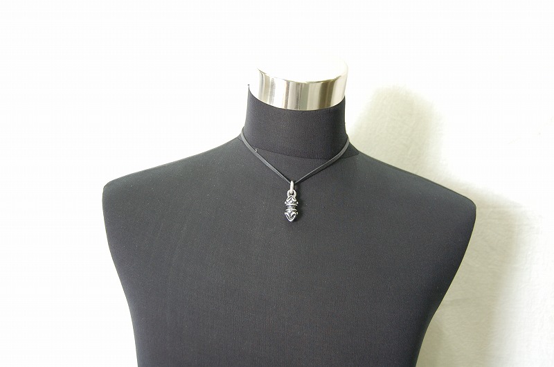  Double Roller Pendant[P-185] / Leather Necklace (43cm)