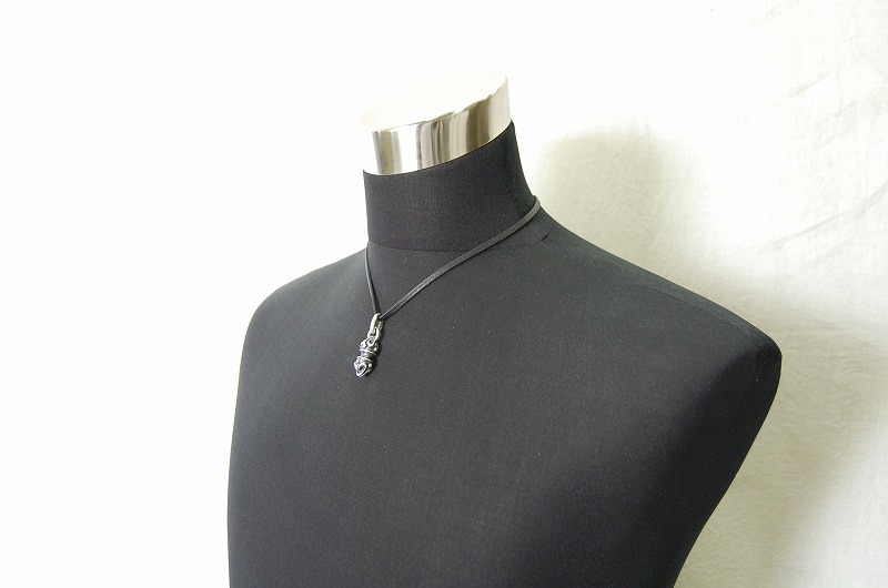  Double Roller Pendant[P-185] / Leather Necklace (45cm)