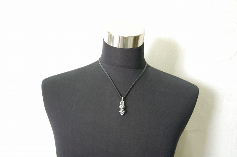  Double Roller Pendant[P-185] / Leather Necklace (50cm)