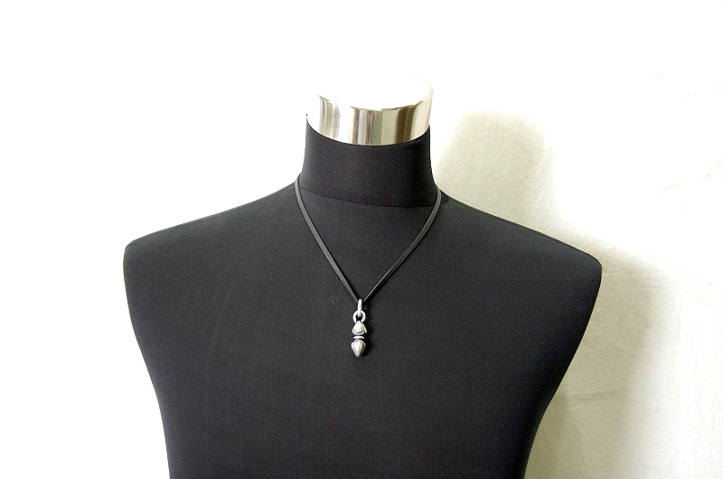  Noodle Pendant[P-186] / Leather Necklace (50cm)