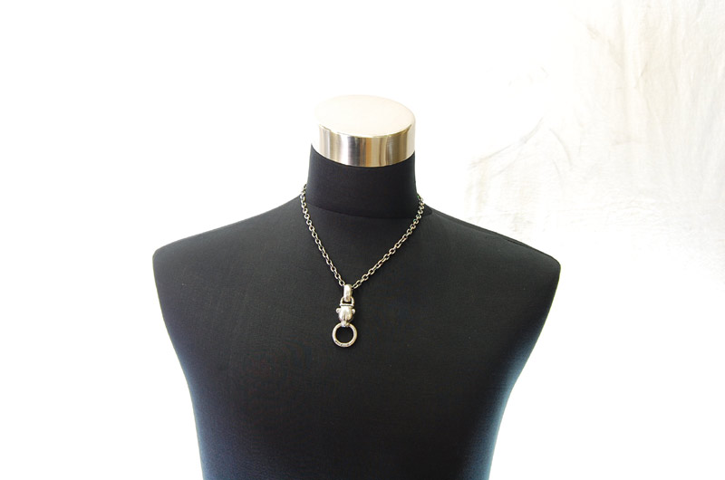 Panther With Chiseled Loop & Smooth H.W.O Pendant[P-09] / Quarter Chain Necklace[N-66] (50cm)