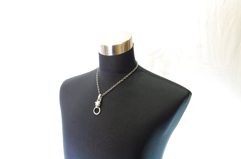 Panther With Chiseled Loop & Smooth H.W.O Pendant[P-09] / Quarter Chain Necklace[N-66] (50cm)