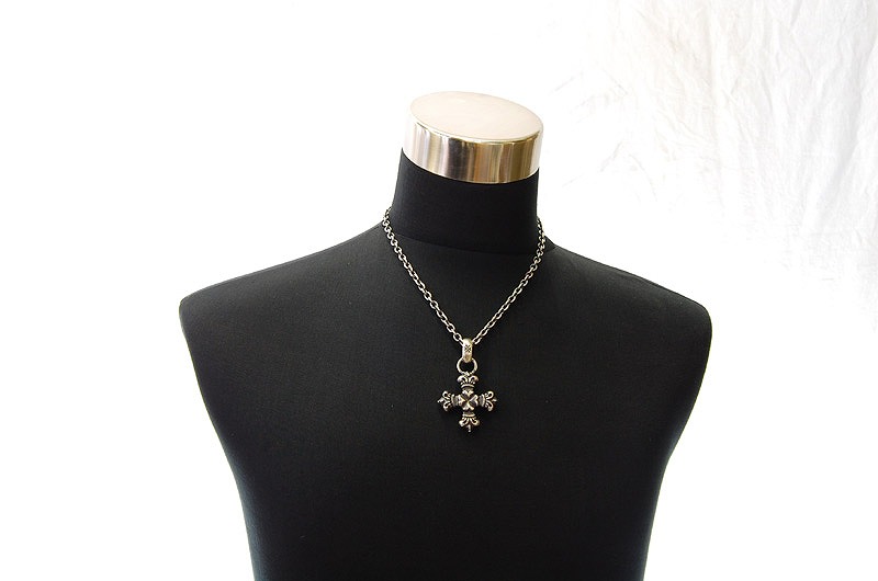 Quarter 4 Heart Crown Short Cross With H.W.O Pendant[P-114] / Quarter Chain Necklace[N-66] (50cm)