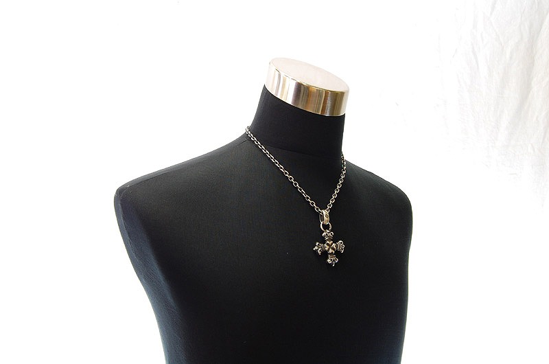 Quarter 4 Heart Crown Short Cross With H.W.O Pendant[P-114] / Quarter Chain Necklace[N-66] (50cm)