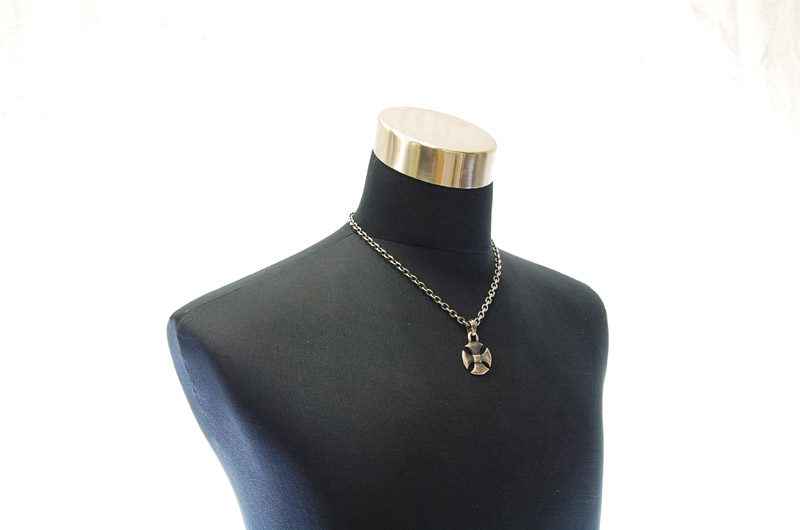 Round Cross Pendant[P-110]  /  Quarter Chain Necklace[N-66] (50cm)