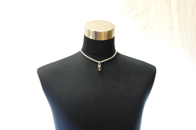 Single Skull Pendant[P-04] / Quarter Chain Necklace[N-66] (43cm)