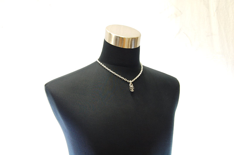 Single Skull Pendant[P-04] / Quarter Chain Necklace[N-66] (45cm)
