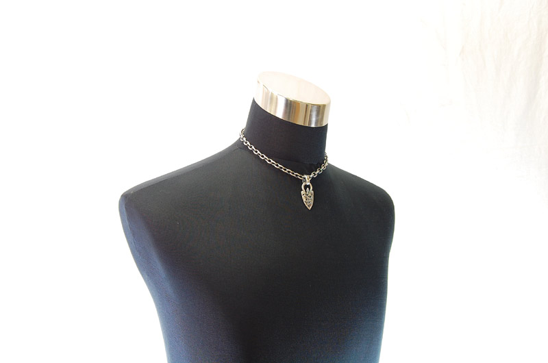 Small Snake Belt Tip With H.W.O Pendant[P-129] / Half Chain Necklace[N-65] (43cm)