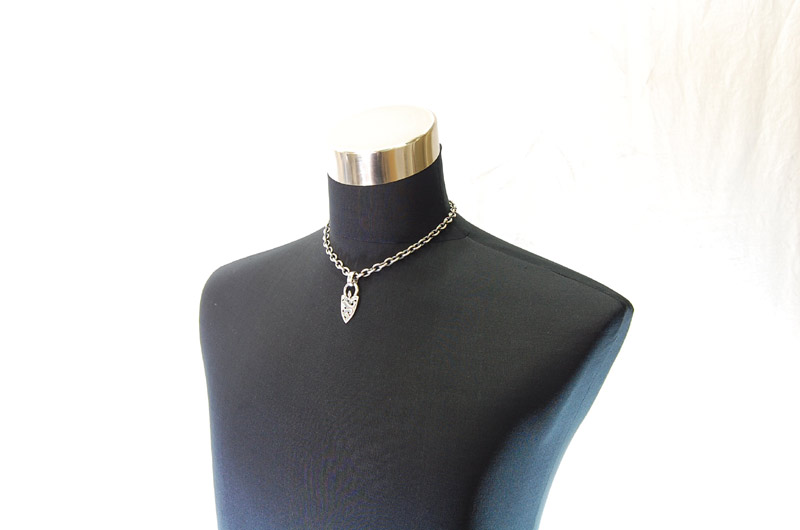 Small Snake Belt Tip With H.W.O Pendant[P-129] / Half Chain Necklace[N-65] (45cm)