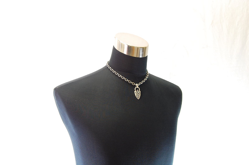 Small Snake Belt Tip With H.W.O Pendant[P-129] / Half Chain Necklace[N-65] (45cm)