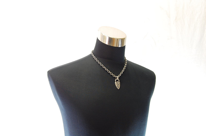 Small Snake Belt Tip With H.W.O Pendant[P-129] / Half Chain Necklace[N-65] (50cm)