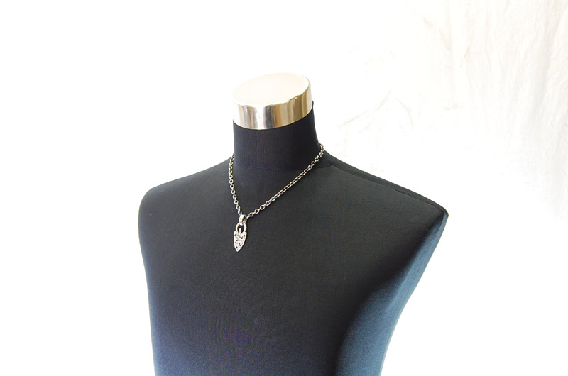 Small Snake Belt Tip With H.W.O Pendant[P-129] / Quarter Chain Necklace[N-66] (50cm)