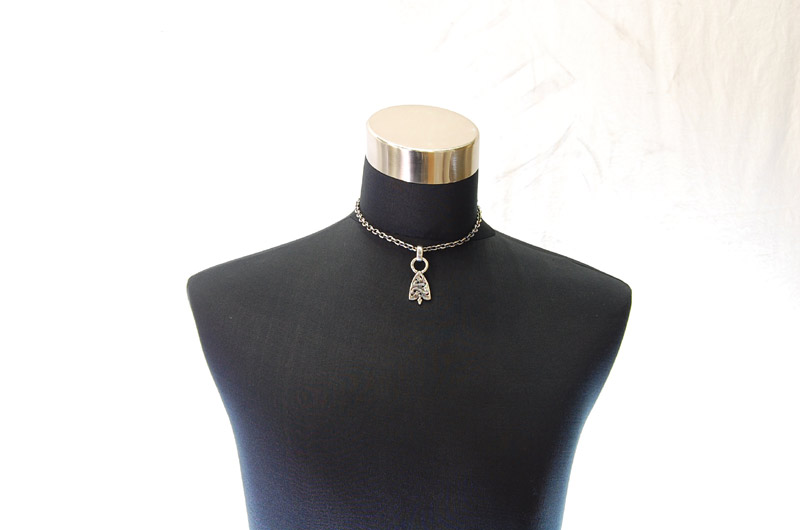 Small Snake Belt Tip With H.W.O Pendant[P-126] / Quarter Chain Necklace[N-66] (43cm)