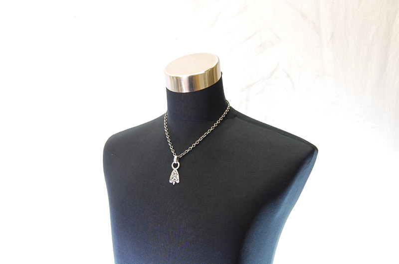 Small Snake Belt Tip With H.W.O Pendant[P-126] / Quarter Chain Necklace[N-66] (50cm)