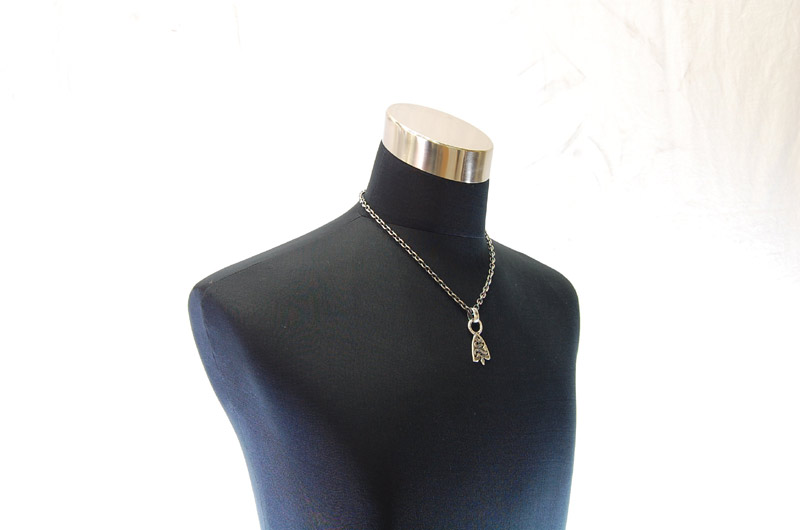Small Snake Belt Tip With H.W.O Pendant[P-126] / Quarter Chain Necklace[N-66] (50cm)