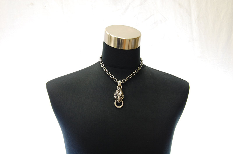 Snake head Pendant (Maltese Cross Stamp)[P-43] / Three-fifth Chain Necklace[N-72] (45cm)
