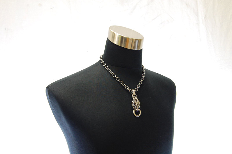 Snake head Pendant (Maltese Cross Stamp)[P-43] / Three-fifth Chain Necklace[N-72] (50cm)
