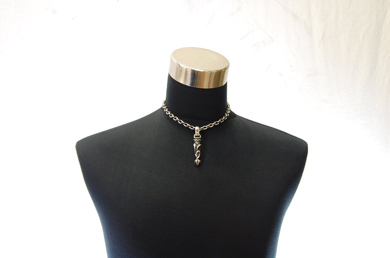 Stud Bolo Tip With H,W,O Pendant[P-160] / Half Chain Necklace[N-65] (43cm)