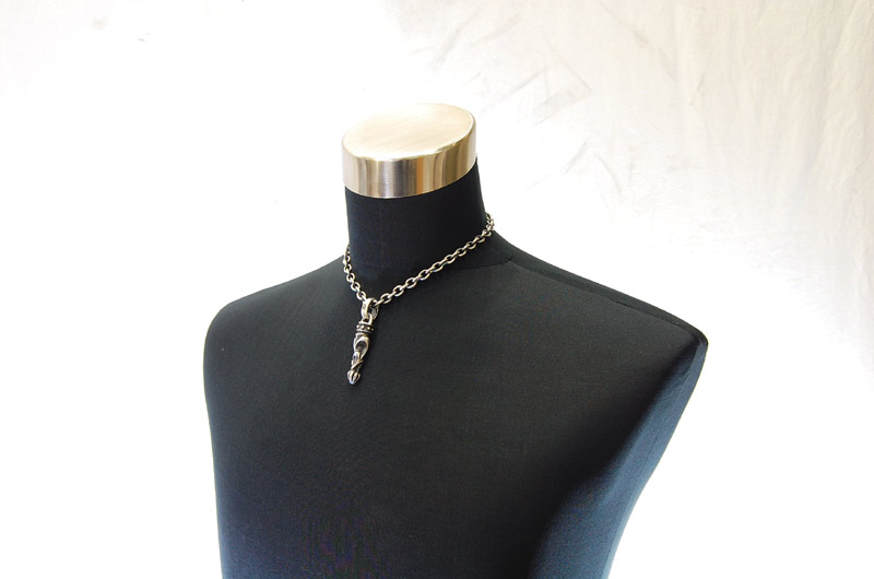 Stud Bolo Tip With H,W,O Pendant[P-160] / Half Chain Necklace[N-65] (45cm)