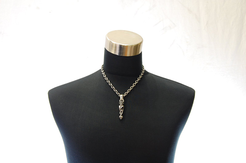 Stud Bolo Tip With H,W,O Pendant[P-160] / Half Chain Necklace[N-65] (50cm)