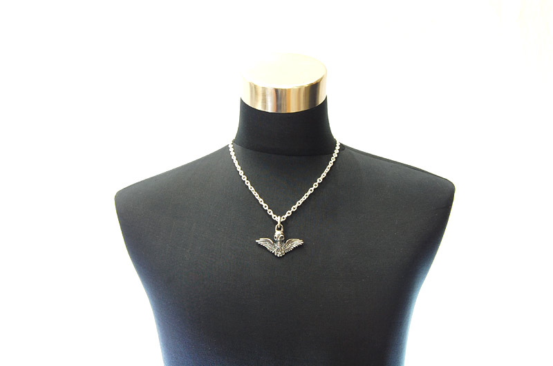 Wing Skull Pendant[P-69] / Quarter Chain Necklace[N-66] (50cm)