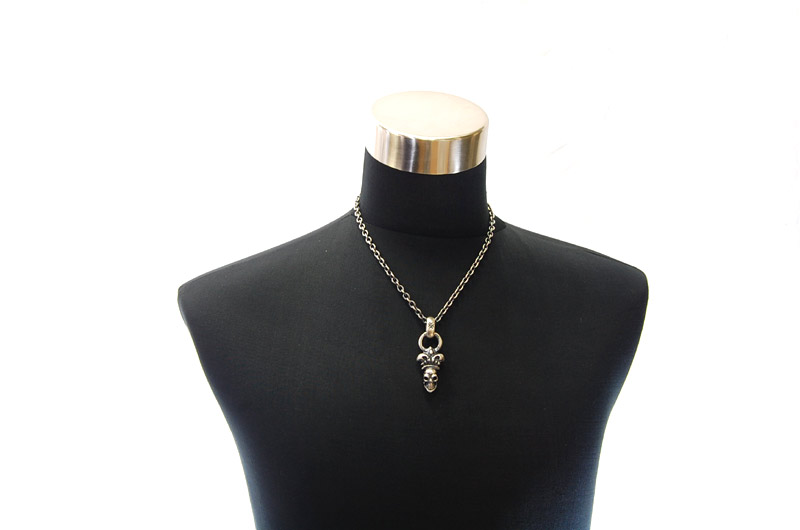 Skull & Crown With H.W.O Pendant[P-103] / Quarter Chain Necklace[N-66] (50cm)