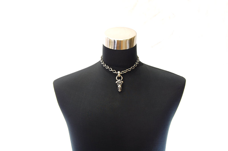 Skull & Crown With H.W.O Pendant[P-103] / Three-fifth Chain Necklace[N-72] (43cm)