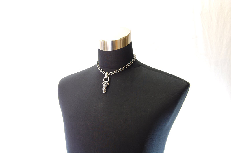 Skull & Crown With H.W.O Pendant[P-103] / Three-fifth Chain Necklace[N-72] (43cm)