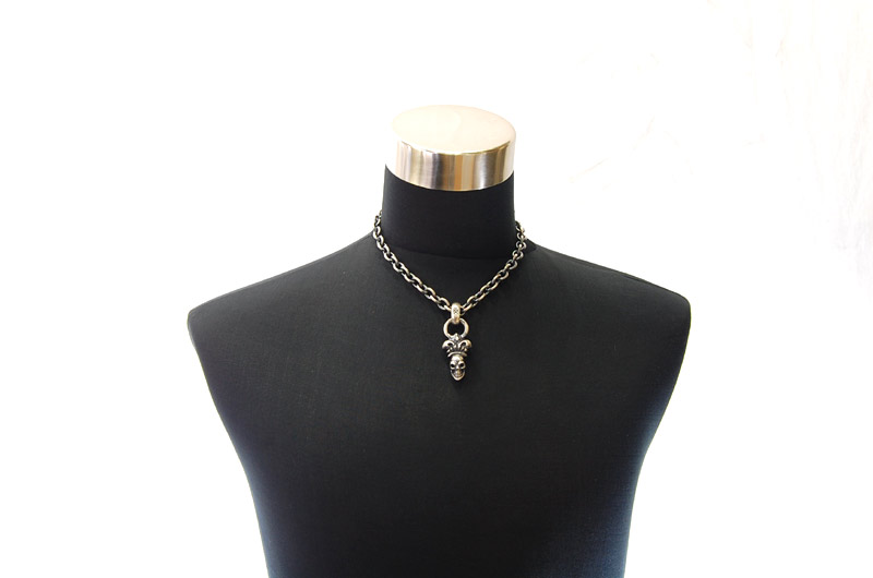 Skull & Crown With H.W.O Pendant[P-103] / Three-fifth Chain Necklace[N-72] (45cm)