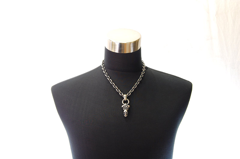 Skull & Crown With H.W.O Pendant[P-103] / Three-fifth Chain Necklace[N-72] (50cm)