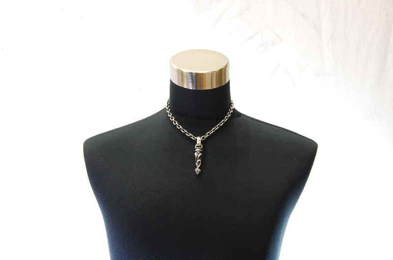 Bolo Tip With H,W,O Pendant[P-161] / Half Chain Necklace[N-65] (45cm)