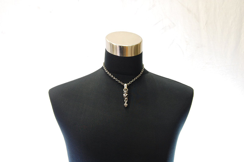 Bolo Tip With H,W,O Pendant[P-161] / Quarter Chain Necklace[N-66] (43cm)